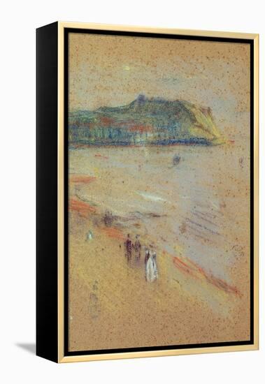 Figures on a Beach Near Cliffs-James Abbott McNeill Whistler-Framed Premier Image Canvas