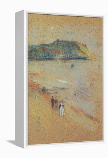 Figures on a Beach Near Cliffs-James Abbott McNeill Whistler-Framed Premier Image Canvas