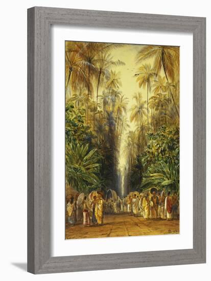 Figures on a Road Near Galle, Ceylon-Edward Lear-Framed Giclee Print