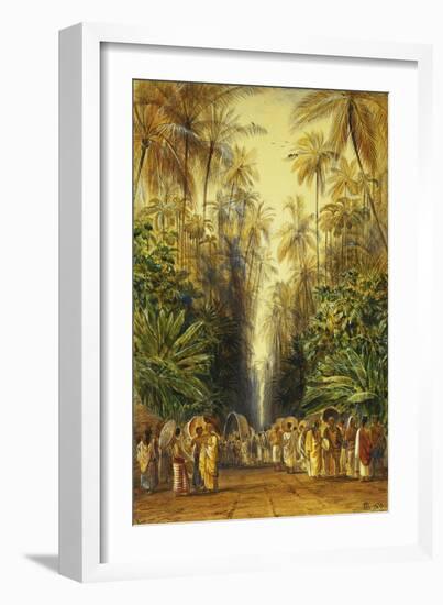 Figures on a Road Near Galle, Ceylon-Edward Lear-Framed Giclee Print