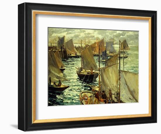 Figures on a Sailboat-Lie Jonas-Framed Giclee Print