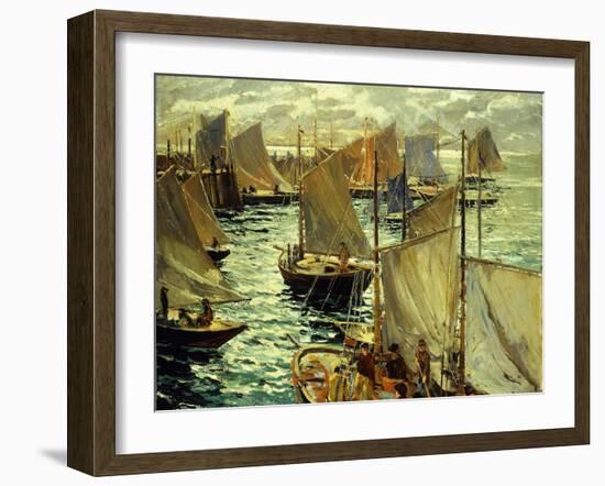 Figures on a Sailboat-Lie Jonas-Framed Giclee Print