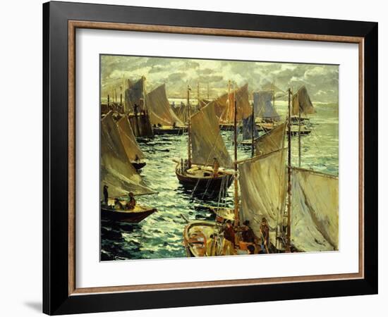 Figures on a Sailboat-Lie Jonas-Framed Giclee Print