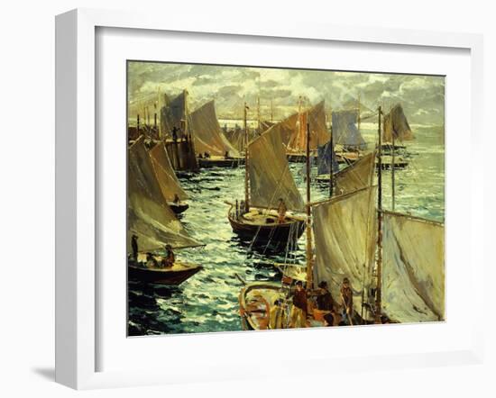 Figures on a Sailboat-Lie Jonas-Framed Giclee Print