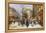 Figures on Le Boulevard St. Denis at Twilight-Eugene Galien-Laloue-Framed Premier Image Canvas