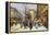 Figures on Le Boulevard St. Denis at Twilight-Eugene Galien-Laloue-Framed Premier Image Canvas