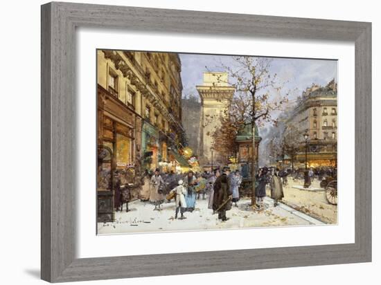 Figures on Le Boulevard St-Eugene Galien-Laloue-Framed Giclee Print