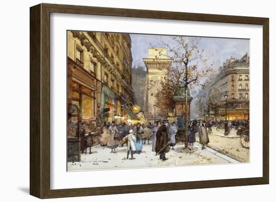 Figures on Le Boulevard St-Eugene Galien-Laloue-Framed Giclee Print