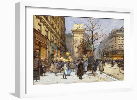 Figures on Le Boulevard St-Eugene Galien-Laloue-Framed Giclee Print
