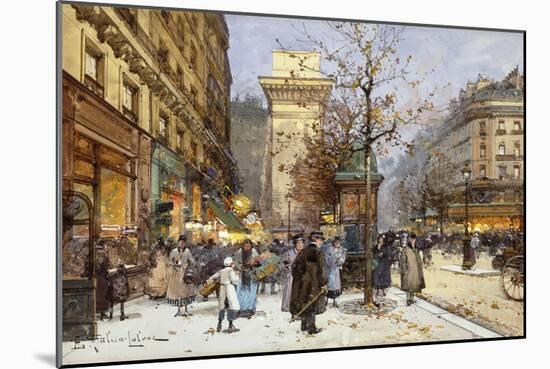 Figures on Le Boulevard St-Eugene Galien-Laloue-Mounted Giclee Print