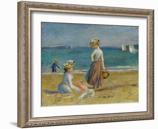 Figures on the Beach, 1890-Pierre-Auguste Renoir-Framed Giclee Print