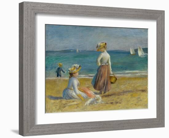 Figures on the Beach, 1890-Pierre-Auguste Renoir-Framed Giclee Print