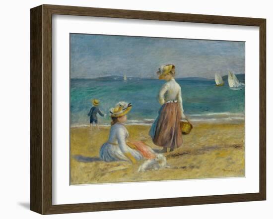 Figures on the Beach, 1890-Pierre-Auguste Renoir-Framed Giclee Print