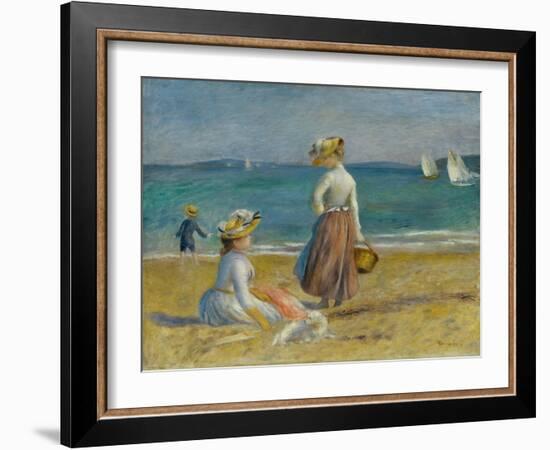 Figures on the Beach, 1890-Pierre-Auguste Renoir-Framed Giclee Print