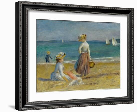 Figures on the Beach, 1890-Pierre-Auguste Renoir-Framed Giclee Print