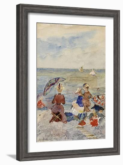 Figures on the Beach-Maurice Brazil Prendergast-Framed Giclee Print