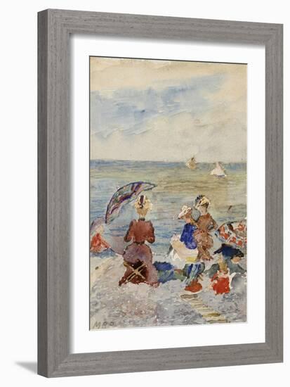 Figures on the Beach-Maurice Brazil Prendergast-Framed Giclee Print