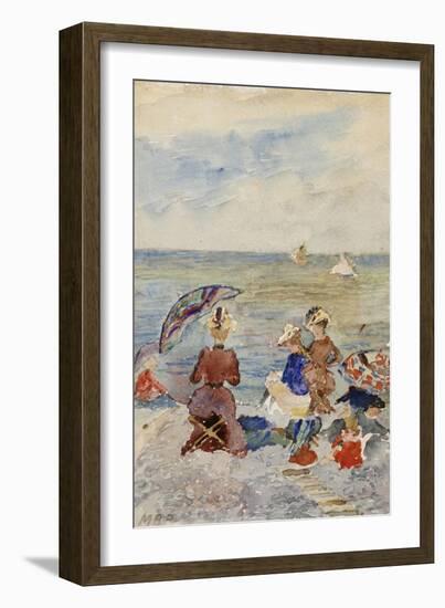 Figures on the Beach-Maurice Brazil Prendergast-Framed Giclee Print