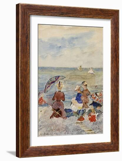 Figures on the Beach-Maurice Brazil Prendergast-Framed Giclee Print