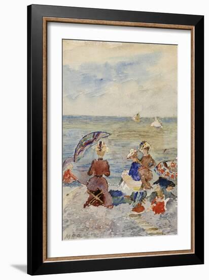 Figures on the Beach-Maurice Brazil Prendergast-Framed Giclee Print