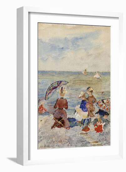 Figures on the Beach-Maurice Brazil Prendergast-Framed Giclee Print