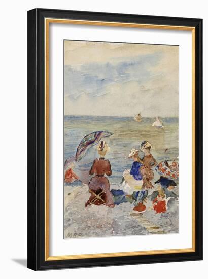 Figures on the Beach-Maurice Brazil Prendergast-Framed Giclee Print