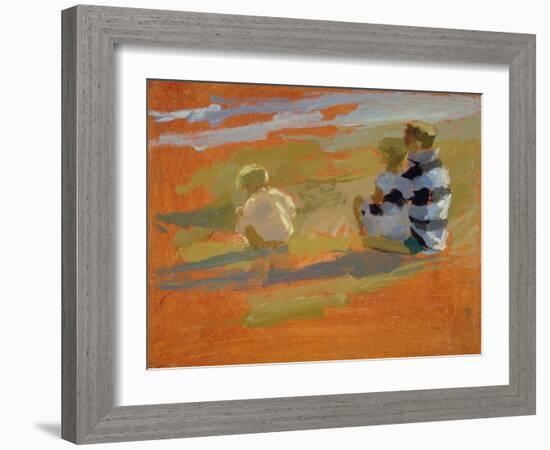 Figures on the Beach-Sarah Butterfield-Framed Giclee Print