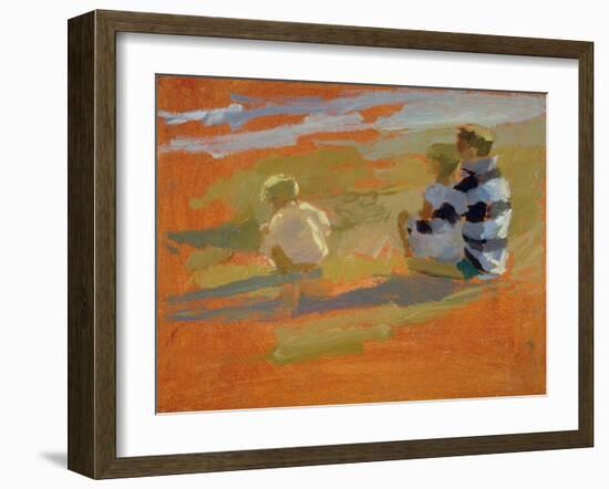 Figures on the Beach-Sarah Butterfield-Framed Giclee Print