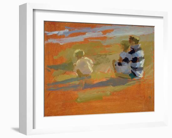 Figures on the Beach-Sarah Butterfield-Framed Giclee Print