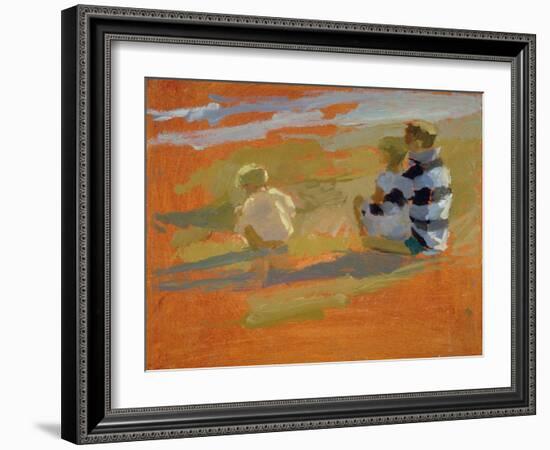 Figures on the Beach-Sarah Butterfield-Framed Giclee Print