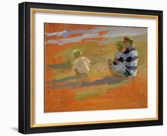 Figures on the Beach-Sarah Butterfield-Framed Giclee Print