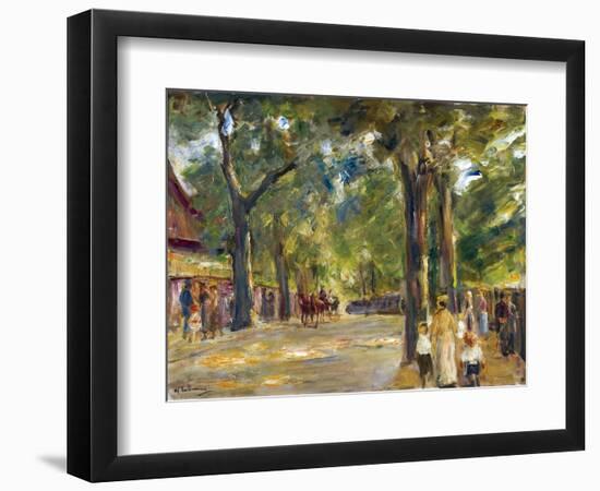 Figures on the Grosse Seestrasse in Wannsee Par Liebermann, Max (1847-1935). Oil on Canvas, Size :-Max Liebermann-Framed Giclee Print