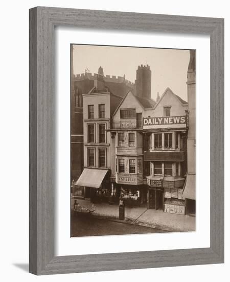 Figures Standing Near a Shop Front on Macclesfield Street, Soho, London, 1883-Henry Dixon-Framed Photographic Print