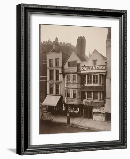 Figures Standing Near a Shop Front on Macclesfield Street, Soho, London, 1883-Henry Dixon-Framed Photographic Print