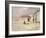 Figures Walking Beside a Line of Beach Huts-Philip Wilson Steer-Framed Giclee Print