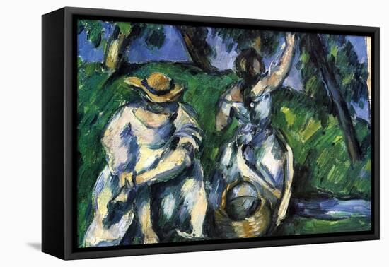 Figures-Paul C?zanne-Framed Stretched Canvas