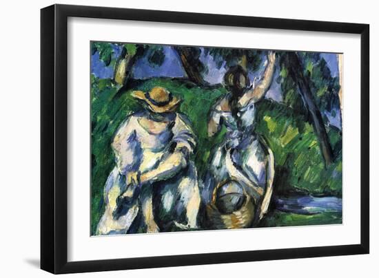 Figures-Paul Cézanne-Framed Art Print