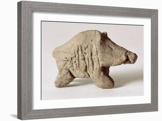 Figurine of a Small Boar, from Tappeh Sarab, Iran, circa 6th Millennium BC-Prehistoric-Framed Giclee Print