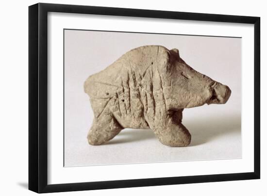 Figurine of a Small Boar, from Tappeh Sarab, Iran, circa 6th Millennium BC-Prehistoric-Framed Giclee Print