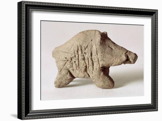 Figurine of a Small Boar, from Tappeh Sarab, Iran, circa 6th Millennium BC-Prehistoric-Framed Giclee Print