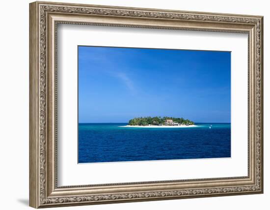 Fiji. Boats head towards Beachcomber Island, in the Mamanuca Island chain.-Micah Wright-Framed Photographic Print