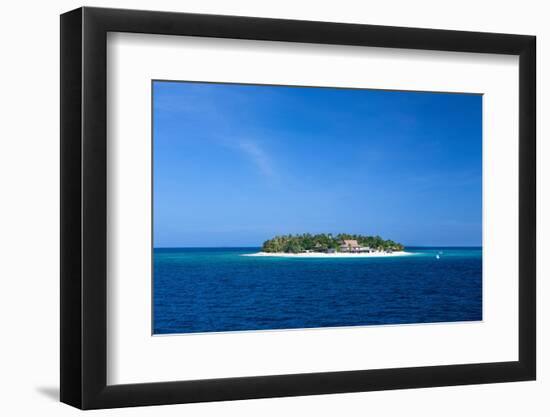 Fiji. Boats head towards Beachcomber Island, in the Mamanuca Island chain.-Micah Wright-Framed Photographic Print