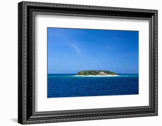 Fiji. Boats head towards Beachcomber Island, in the Mamanuca Island chain.-Micah Wright-Framed Photographic Print