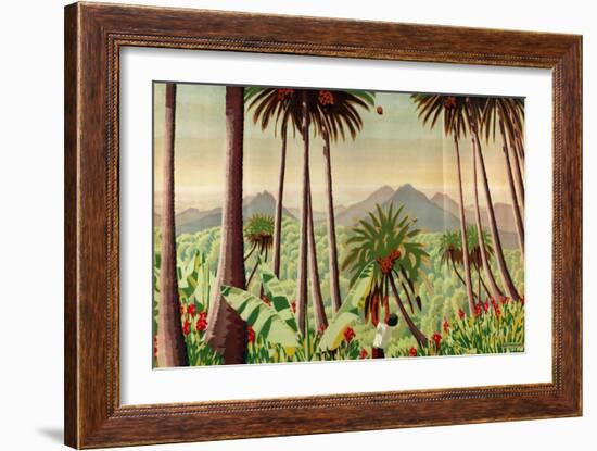 Fiji - Copra, Pineapples, Bananas, Sugar, from the Series 'Some Empire Islands', 1929-Keith Henderson-Framed Giclee Print