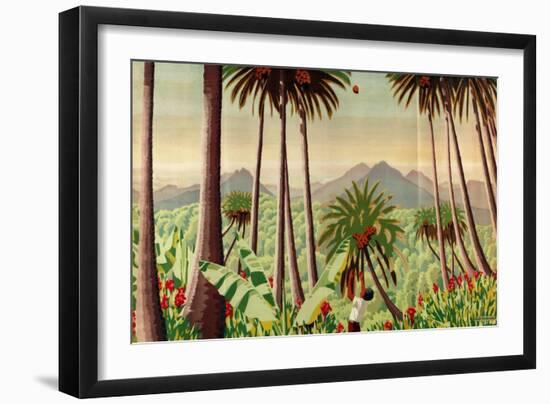 Fiji - Copra, Pineapples, Bananas, Sugar, from the Series 'Some Empire Islands', 1929-Keith Henderson-Framed Giclee Print