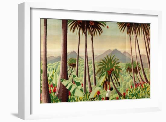 Fiji - Copra, Pineapples, Bananas, Sugar, from the Series 'Some Empire Islands', 1929-Keith Henderson-Framed Giclee Print