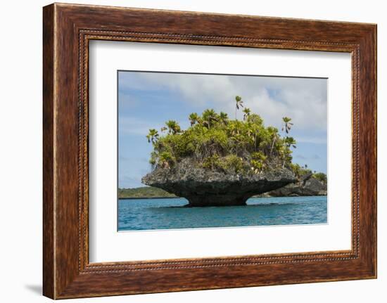 Fiji, Island of Fulanga. Mushroom Islets, Coral Limestone Formations-Cindy Miller Hopkins-Framed Photographic Print