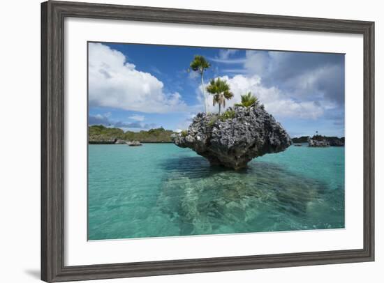 Fiji, Southern Lau Group, Island of Fulanga. Mushroom Islets Formation-Cindy Miller Hopkins-Framed Photographic Print