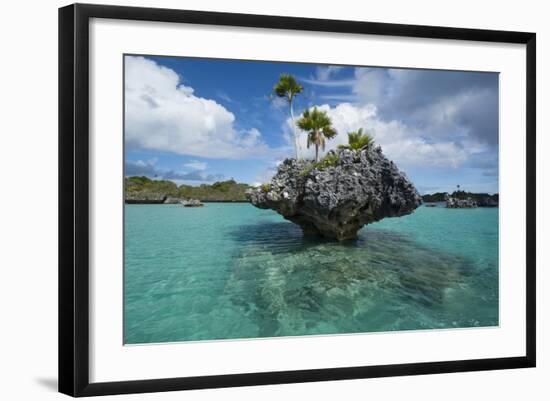 Fiji, Southern Lau Group, Island of Fulanga. Mushroom Islets Formation-Cindy Miller Hopkins-Framed Photographic Print