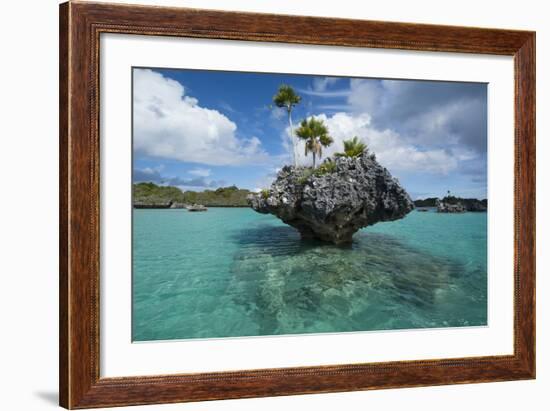 Fiji, Southern Lau Group, Island of Fulanga. Mushroom Islets Formation-Cindy Miller Hopkins-Framed Photographic Print